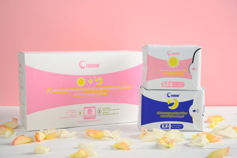 Absorbante igienice Fohow ( cutie cu 4 pachete pentru zi și 2 pachete pentru noapte) - Tratamente Naturiste Nicu Ghergu S.R.L