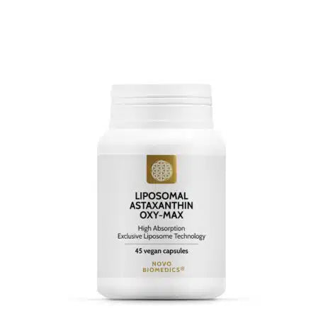 Supliment Astaxantina, Liposomal Astaxanthin Oxy-Max, 45 Capsule vegane, 400 mg Complex (8 mg Activ), Novo Biomedics