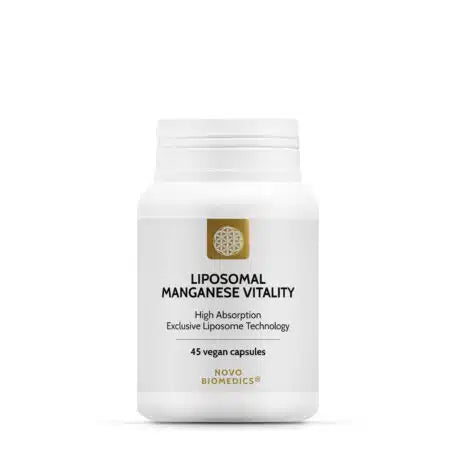 Supliment Mangan, Manganese Vitality Liposomal, 45 Capsule vegane, 140 mg Complex (14 mg Activ), Novo Biomedics