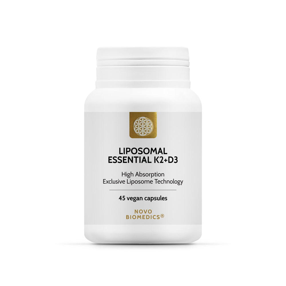 Supliment Vitamina K2 + D3, Liposomal Essential K2 D3, 45 Capsule vegane, 75 µg K2 + 50 µg D3, Novo Biomedics