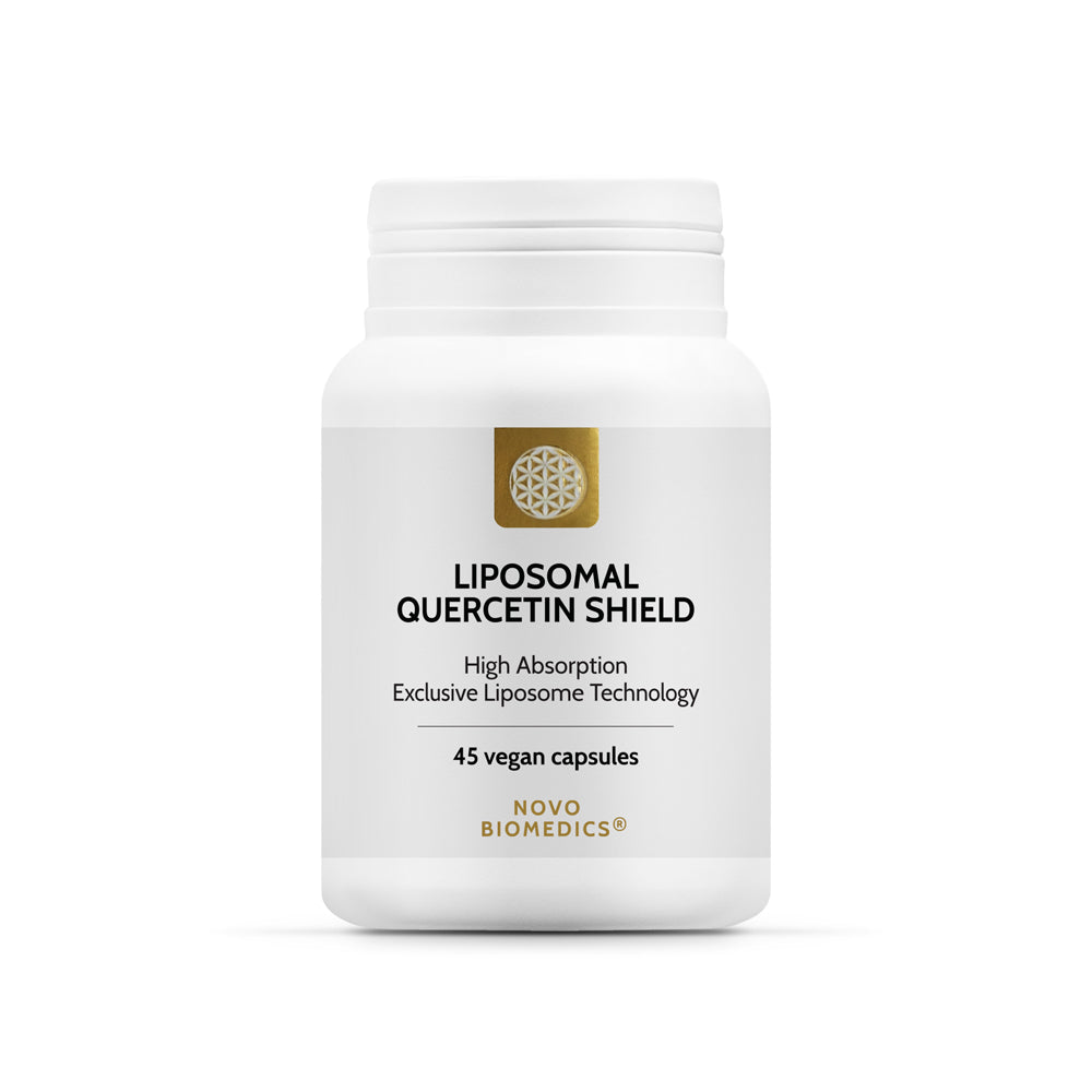 Supliment Quercetina, Liposomal Quercetin Shield, 45 Capsule vegane, 80 mg Complex, Novo Biomedics