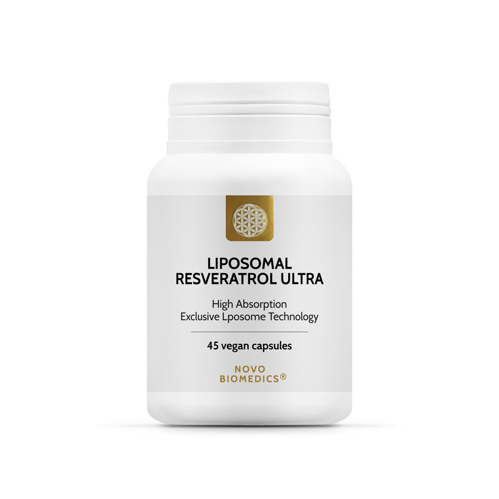 Supliment Resveratrol, Liposomal Resveratrol Ultra, 45 Capsule vegane, 150 mg Complex, Novo Biomedics