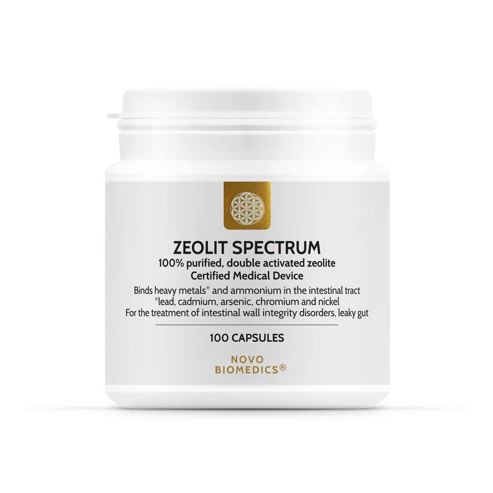 Capsule cu Zeolit pentru uz intern, Zeolit Spectrum, 100 capsule vegetale, Novo Biomedics
