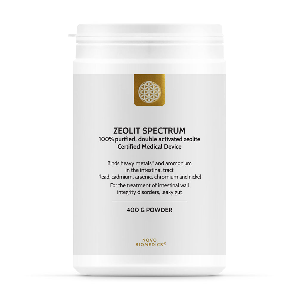 Pulbere cu Zeolit pentru uz intern, Zeolit Spectrum, 400 g, Novo Biomedics