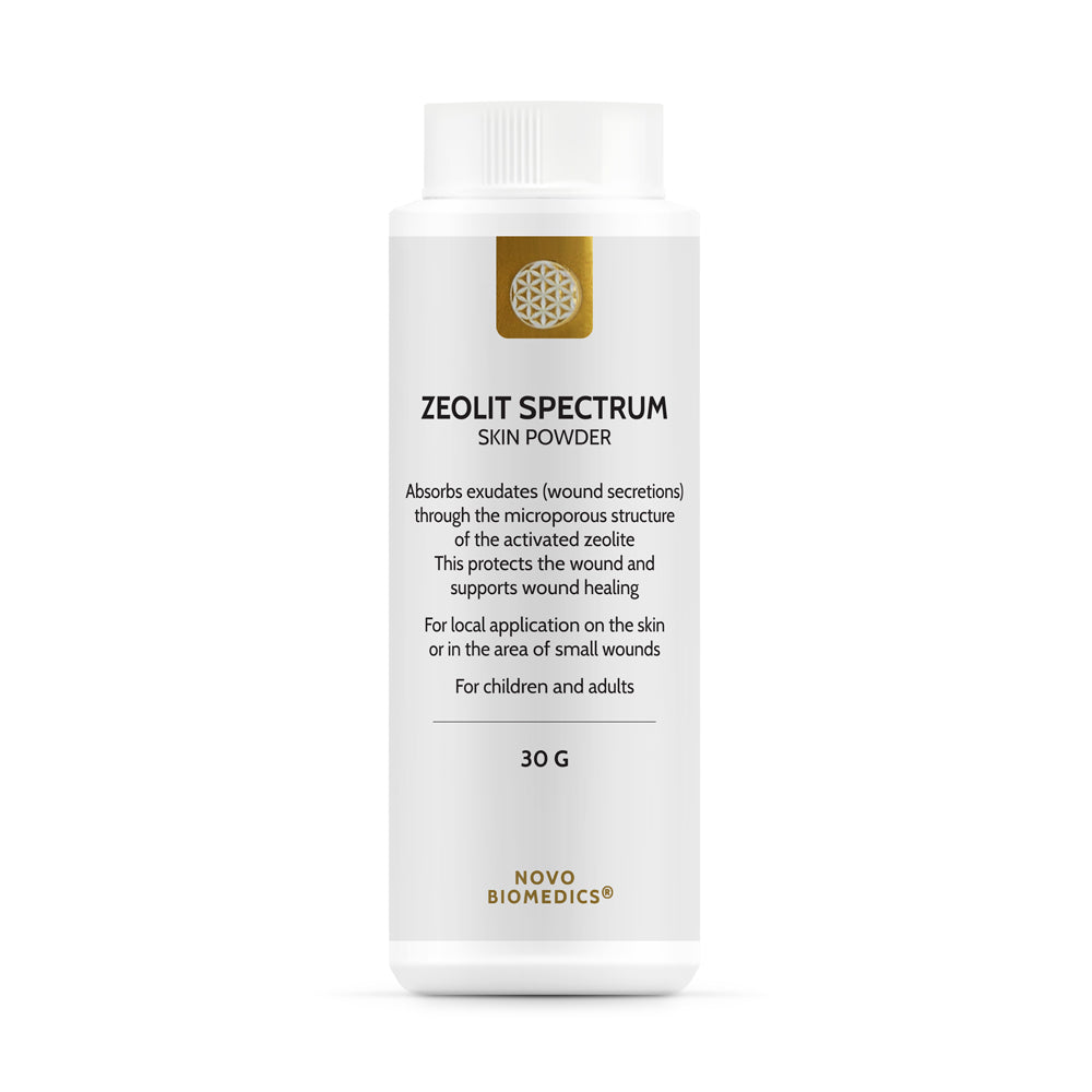 Pudră cu Zeolit pentru uz extern, Zeolit Spectrum Skin Powder, 60 g, Novo Biomedics