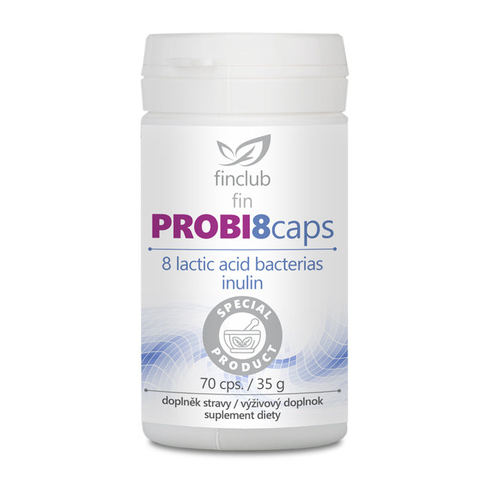 Fin Probio8caps - Supliment Alimentar cu 8 Bacterii Lactice și Inulină